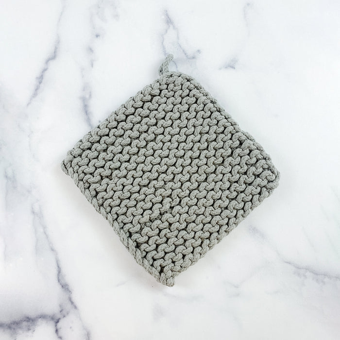 Crocheted Pot Holder GRAY