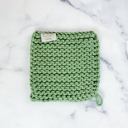 Crocheted Pot Holder GREEN