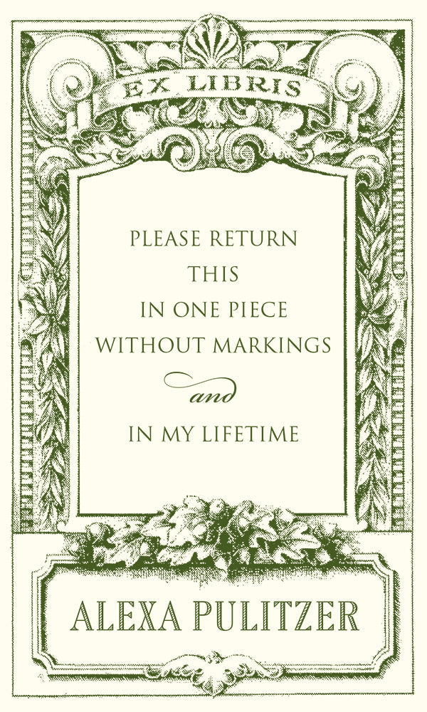 Customizable Ex Libris 'Please Return'  Bookplate Stickers