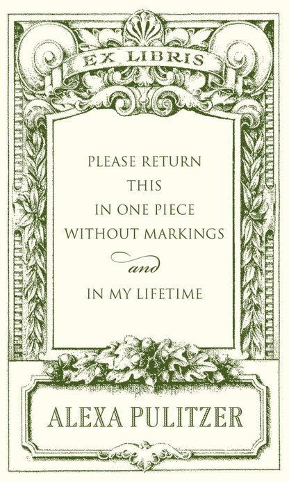 Customizable Ex Libris 'Please Return'  Bookplate Stickers