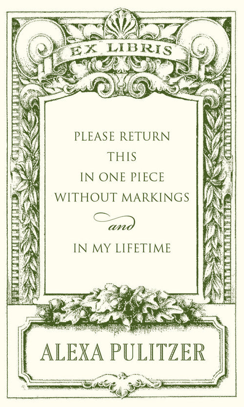 Customizable Ex Libris 'Please Return'  Bookplate Stickers