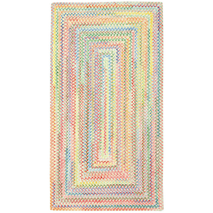 Cutting Garden Lily Braided Rug Concentric Rectangle image