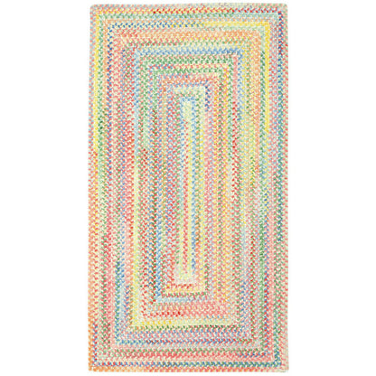 Cutting Garden Lily Braided Rug Concentric Rectangle image