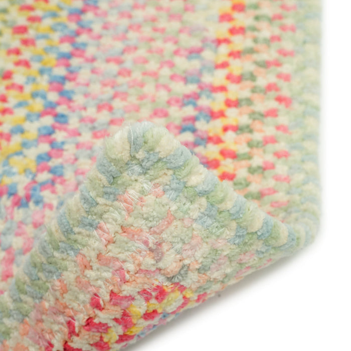 Cutting Garden Lily Braided Rug Concentric Rectangle image