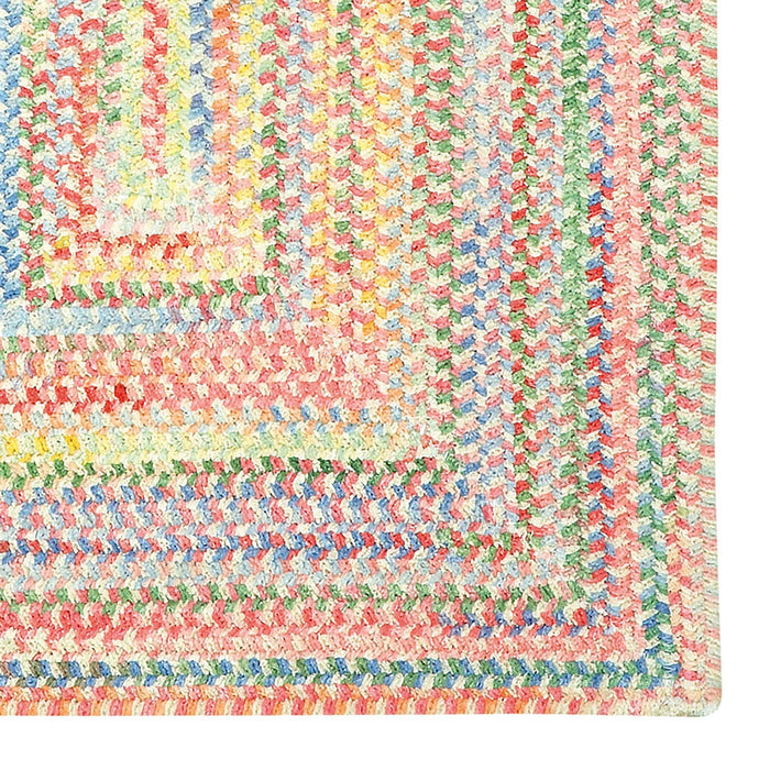 Cutting Garden Lily Braided Rug Concentric Rectangle image