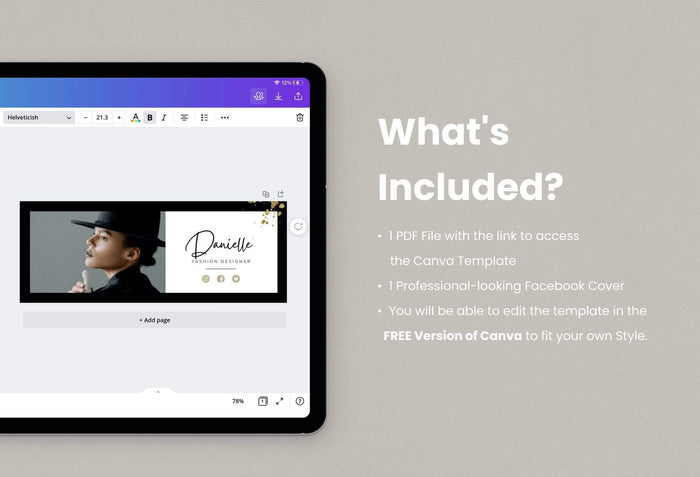 Ladystrategist Danielle Facebook Cover Canva Template instagram canva templates social media templates etsy free canva templates