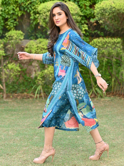 Darbar Blue Kaftan Pant