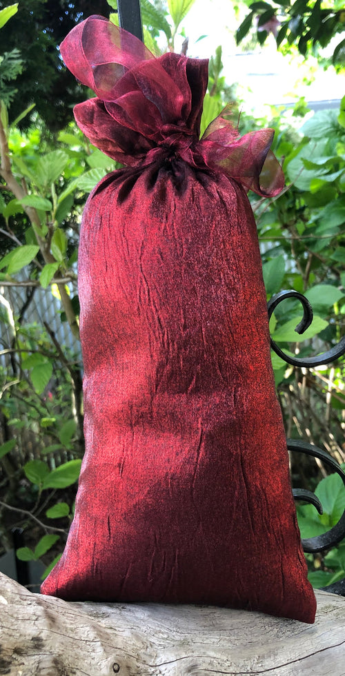 Deep Red Crushed Satin