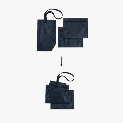 Packable in pouches - The Del Mar Packable Tote Small - Navy - Lo & Sons