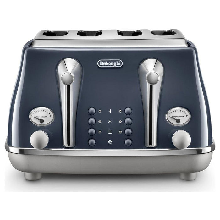 DeLonghi Icona 1800W 4 Slice Toaster - Blue | CTOC4003.BL from DID Electrical - guaranteed Irish, guaranteed quality service. (6890804248764)