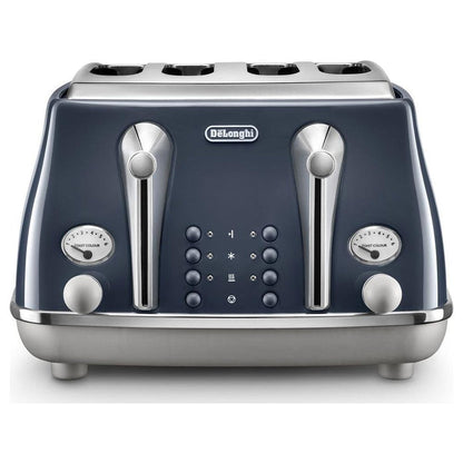 DeLonghi Icona 1800W 4 Slice Toaster - Blue | CTOC4003.BL from DID Electrical - guaranteed Irish, guaranteed quality service. (6890804248764)