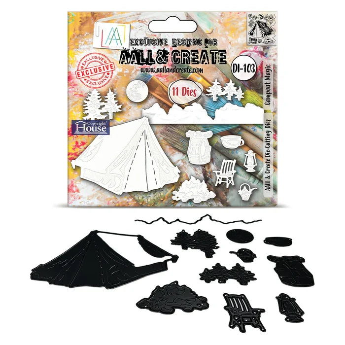 DI-103 - Die-Cutting Die Set - Campout Magic by AALL and Create