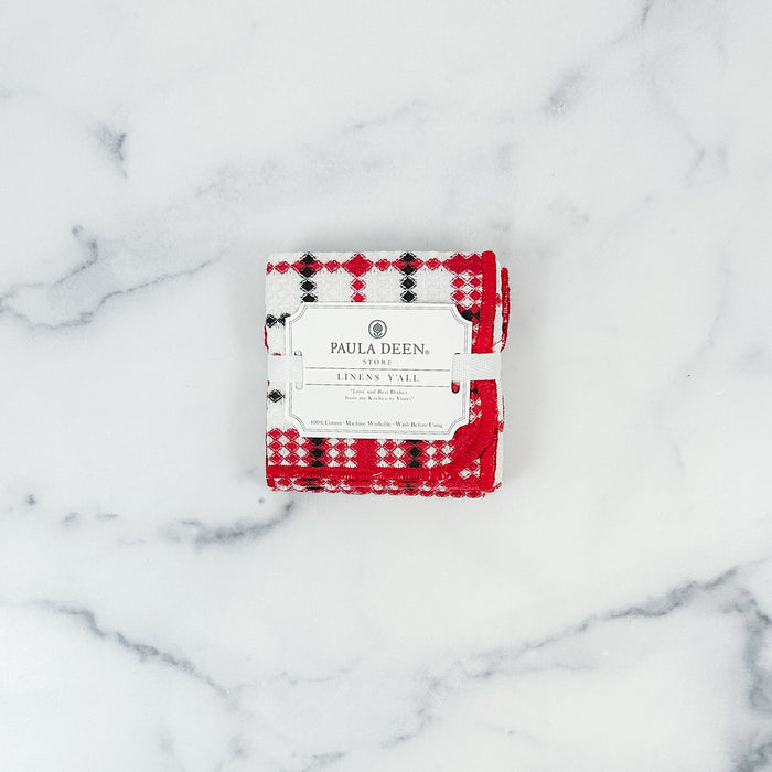 Dish Cloth Red and Black 2pc set