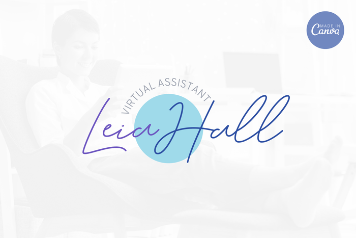 Ladystrategist Shop DIY Leia Virtual Assistant Brand Logo Canva Template instagram canva templates social media templates etsy free canva templates