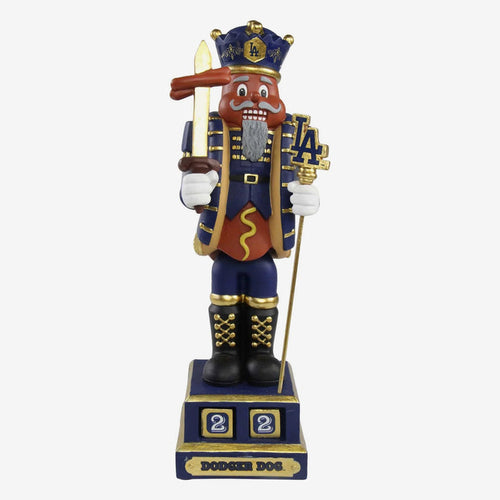 Dodger Dog Los Angeles Dodgers December Bobble of Month Nutcracker Bobblehead