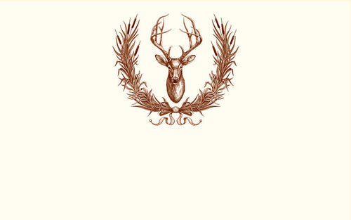 Doe Wreath Place Card