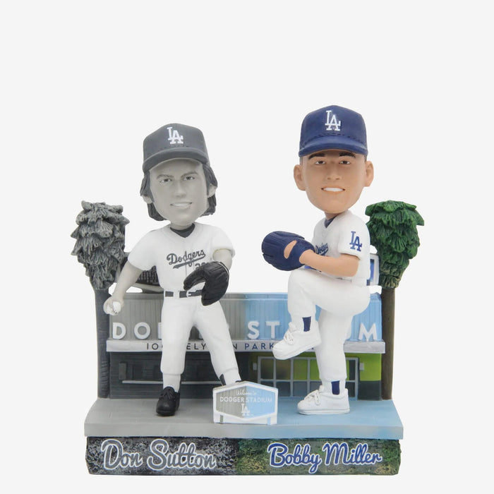 Don Sutton & Bobby Miller Los Angeles Dodgers Then And Now MLB Bobblehead