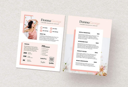 Ladystrategist Donna George Media Kit Canva Template for Influencers instagram canva templates social media templates etsy free canva templates