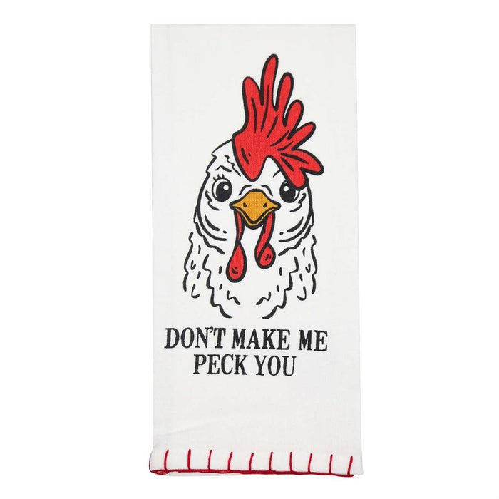 Don't Make Me Peck You Towel