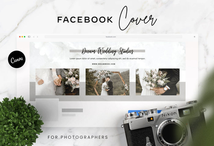 Ladystrategist Dream Studios Facebook Cover for Photographers Editable Canva Template instagram canva templates social media templates etsy free canva templates