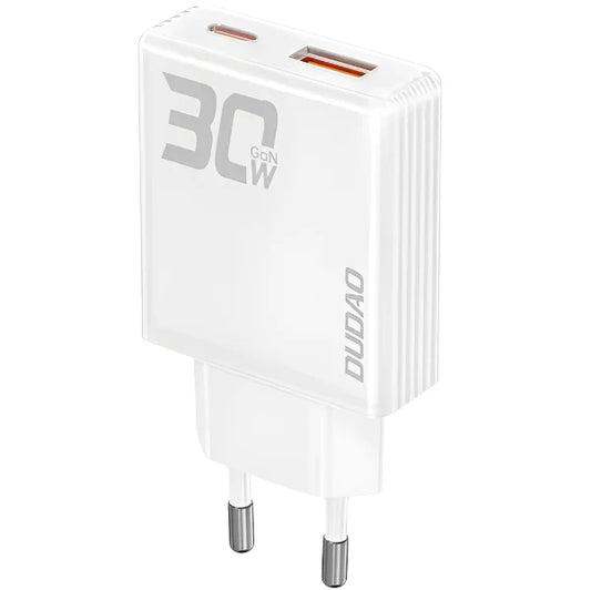 DUDAO Wall Charger C TO C, 30Watts, White
