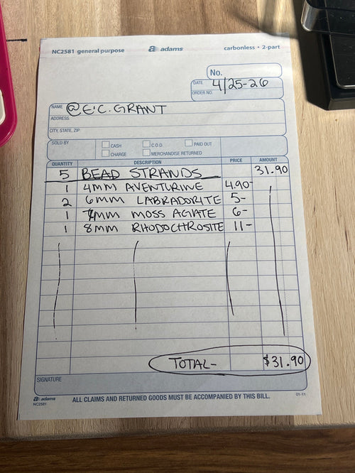 @e.c.grant Wholesale Live Sale Invoice