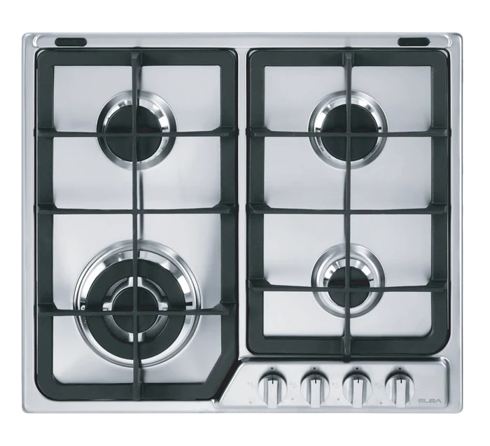 Elba Built in Gas Hob, 60Cm, 4Burners, Stainless Steel