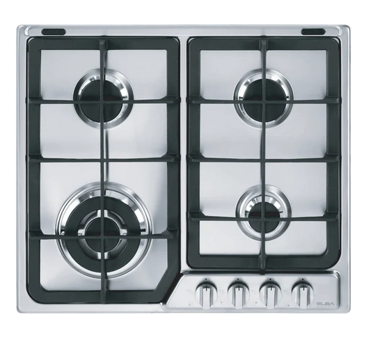 Elba Built in Gas Hob, 60Cm, 4Burners, Stainless Steel