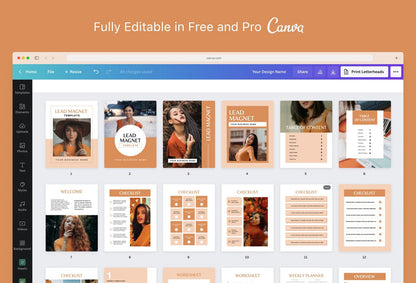 Ladystrategist Eleanor Lead Magnet Editable Canva Template instagram canva templates social media templates etsy free canva templates