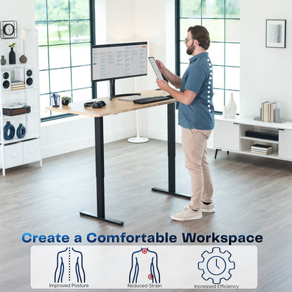 Motorized standing desk frame for raising your table top to a sitting or standing position.