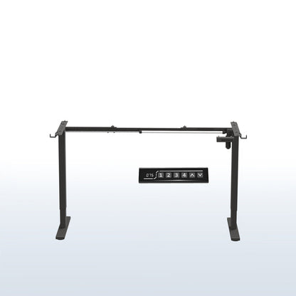 Sturdy ergonomic sit or stand desk frame for active workstation with adjustable height using smart control panel.