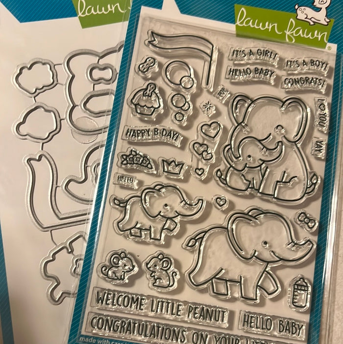 elephant parade  Stamp & die set by Lawn Fawn