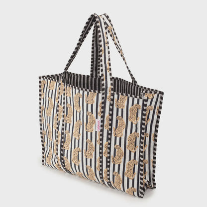 Elie Beaumont Serendipity Quilted Tote Bag - Leopard