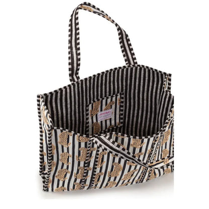 Elie Beaumont Serendipity Quilted Tote Bag - Leopard