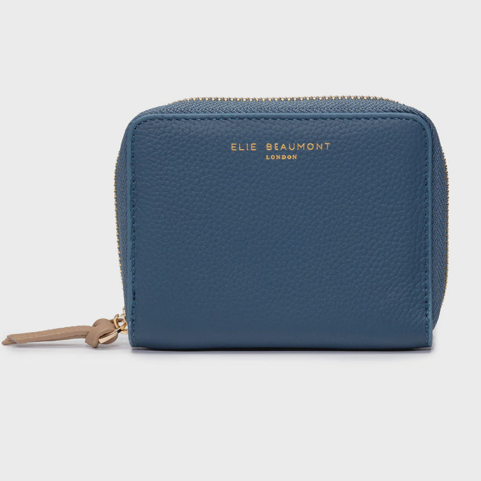 Elie Beaumont Zipper Purse Teal - Latte