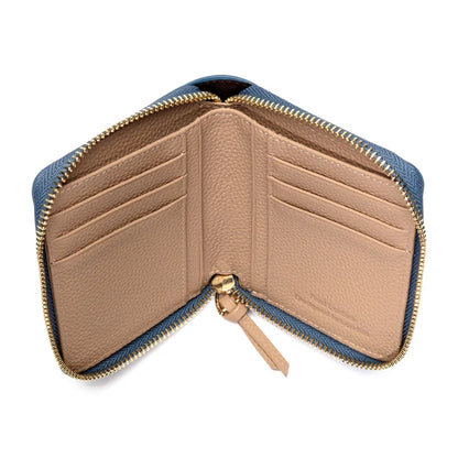 Elie Beaumont Zipper Purse Teal - Latte