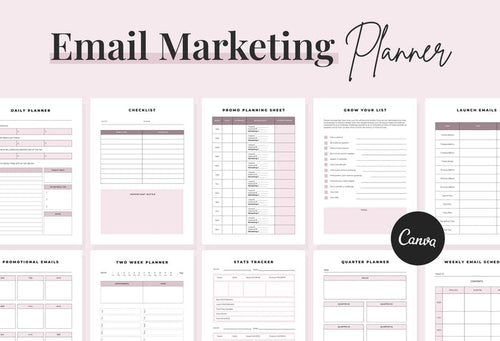 Ladystrategist Email Marketing Planner Canva Template instagram canva templates social media templates etsy free canva templates