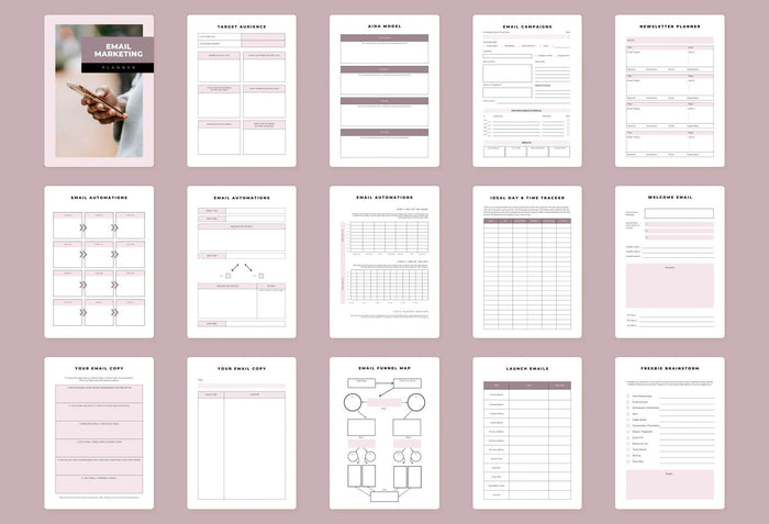 Ladystrategist Email Marketing Planner Canva Template instagram canva templates social media templates etsy free canva templates