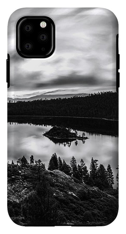 Emerald Bay Rays Black And White By Brad Scott - Phone Case