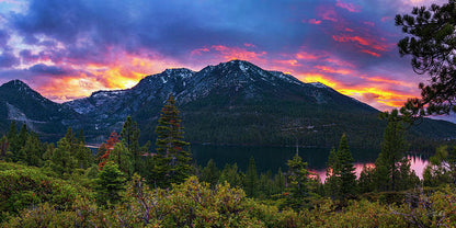 Emerald Bay Secret Sunset Panorama By Brad Scott - Art Print