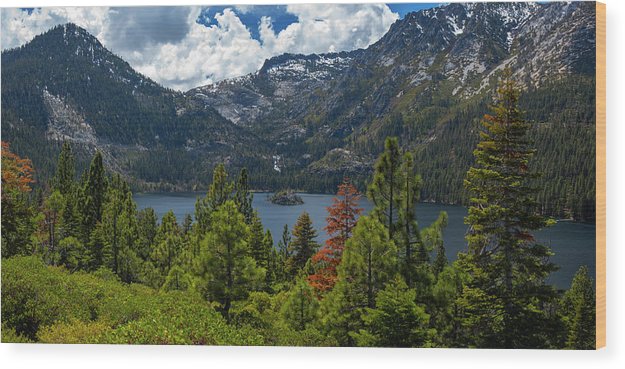 Emerald Bay Spring Day By Brad Scott - Wood Print