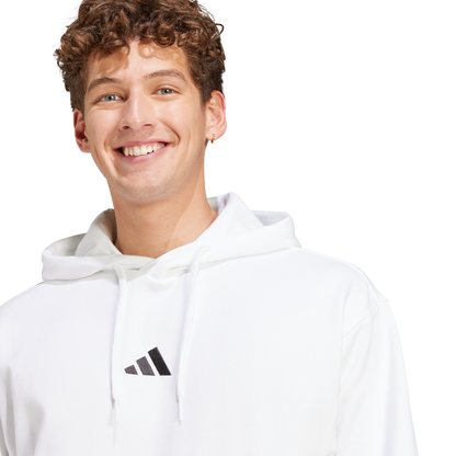 adidas Essentials Feelcozy Fleece Hoodie | White | Men's