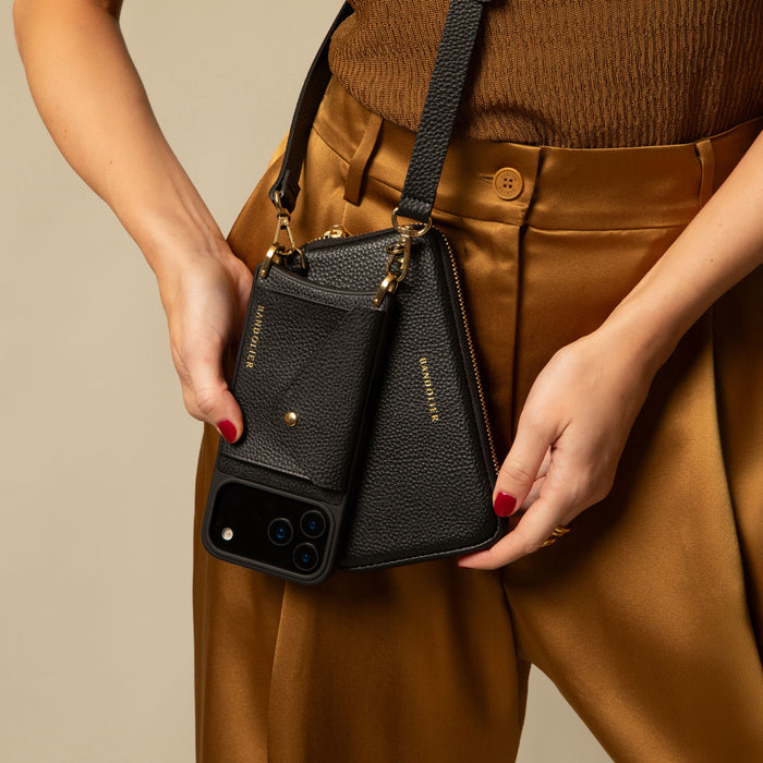 Expanded Zip Pouch - Black/Gold