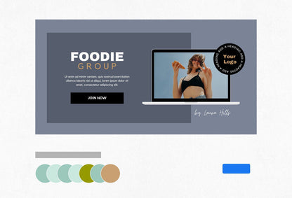 Ladystrategist Facebook Group Banner Charcoal Canva Templates instagram canva templates social media templates etsy free canva templates
