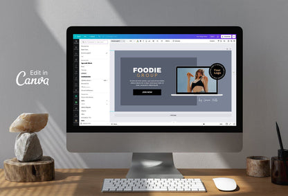 Ladystrategist Facebook Group Banner Charcoal Canva Templates instagram canva templates social media templates etsy free canva templates