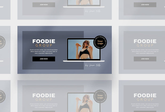 Ladystrategist Facebook Group Banner Charcoal Canva Templates instagram canva templates social media templates etsy free canva templates