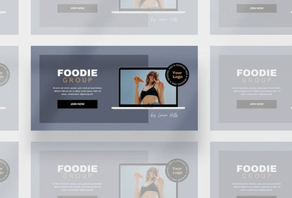 Ladystrategist Facebook Group Banner Charcoal Canva Templates instagram canva templates social media templates etsy free canva templates