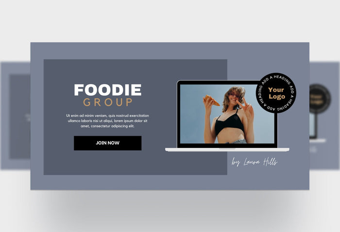 Ladystrategist Facebook Group Banner Charcoal Canva Templates instagram canva templates social media templates etsy free canva templates