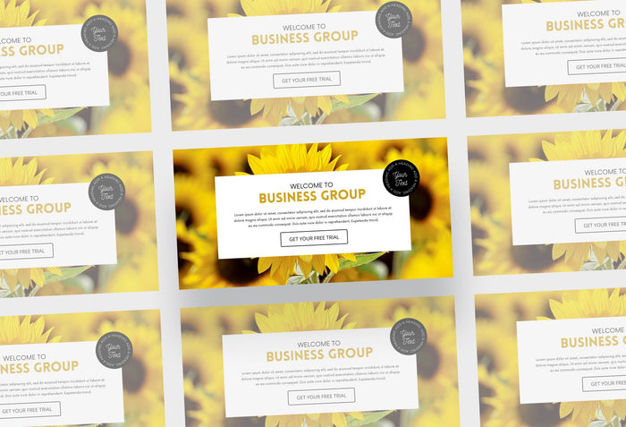 Ladystrategist Facebook Group Banner Sunflower Canva Templates instagram canva templates social media templates etsy free canva templates