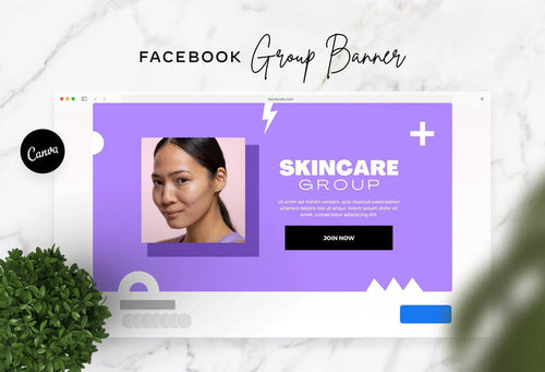 Ladystrategist Facebook Group Banner Ultra Violet Canva Templates instagram canva templates social media templates etsy free canva templates